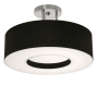 AFX Montclair 2 Light 13" Wide Semi-flush Drum Ceiling Fixture with Fabric Shade Black