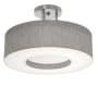 AFX Montclair 2 Light 13" Wide Semi-flush Drum Ceiling Fixture with Fabric Shade Grey