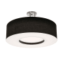 AFX Montclair 24" Wide LED Semi-flush Drum Ceiling Fixture Satin Nickel / Black / White