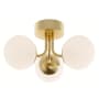 AFX Metropolitan 16" Wide LED Semi-Flush Ceiling Fixture Satin Brass