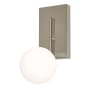AFX Metropolitan 12" Tall LED Bathroom Sconce with Frosted Glass Shade Satin Nickel