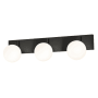 AFX Metropolitan 3 Light 30" Wide LED Vanity Strip with Frosted Glass Shades Black