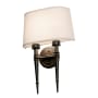 AFX Montrose 18" Tall Double Wide ADA LED Bathroom Sconce with Fabric and Acrylic Shade Oil-Rubbed Bronze