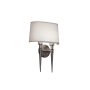 AFX Montrose 18" Tall Double Wide ADA LED Bathroom Sconce with Fabric and Acrylic Shade Satin Nickel