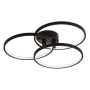 AFX Orion 16" Wide LED Semi-Flush Ceiling Fixture Black