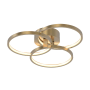 AFX Orion 16" Wide LED Semi-Flush Ceiling Fixture Satin Brass