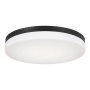 AFX Oscar 14" Wide LED Flush Mount Drum Ceiling Fixture Black