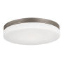 AFX Oscar 14" Wide LED Flush Mount Drum Ceiling Fixture Satin Nickel