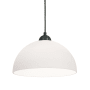 AFX Otis 12" Wide Pendant with Frosted Glass Shade Black