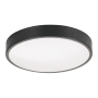 AFX Octavia 19" Wide LED Flush Mount Drum Ceiling Fixture Satin Black
