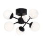 AFX Pearl 16" Wide LED Semi-flush Ceiling Fixture Black / Frosted