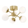 AFX Pearl 16" Wide LED Semi-flush Ceiling Fixture Satin Brass / Frosted