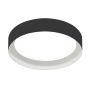 AFX Reveal 16" Wide LED Flush Mount Drum Ceiling Fixture - 277 Volt Black / White