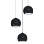 AFX Roxy 3 Light 18" Wide Multi Light Pendant Black