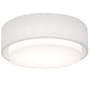 AFX Sanibel 2 Light 16" Wide Flush Mount Drum Ceiling Fixture Linen White