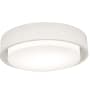 AFX Sanibel 3 Light 24" Wide Flush Mount Drum Ceiling Fixture Linen White