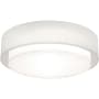 AFX Sanibel 4 Light 32" Wide Flush Mount Drum Ceiling Fixture Linen White / White