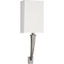 AFX Sheridan 19" Tall ADA Commercial LED Bathroom Sconce with Acrylic and Fabric Shade Satin Nickel / Linen Acrylic