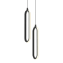 AFX Sienna 13" Tall LED Multi Light Pendant Black / White