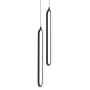 AFX Sienna 23" Tall LED Multi Light Pendant Black / White