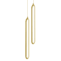 AFX Sienna 23" Tall LED Multi Light Pendant Gold / White