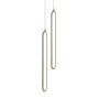 AFX Sienna 23" Tall LED Multi Light Pendant Painted Nickel / White