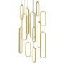 AFX Pendant 18" Wide LED Multi Light Pendant Gold