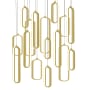 AFX Pendant 24" Wide LED Multi Light Pendant Gold