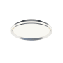 AFX Sona 16" Wide LED Semi-Flush Drum Ceiling Fixture Satin Nickel / White
