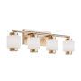 AFX Sydney 4 Light 7" Wide LED Vanity Light Light Antique Brass