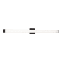 AFX Tad 49" Wide LED Bath Bar with White Acrylic Shade Black / Frosted