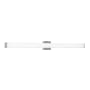 AFX Tad 49" Wide LED Bath Bar with White Acrylic Shade Satin Nickel / Frosted