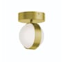 AFX Verona 5" Wide LED Semi-Flush Globe Ceiling Fixture Light Antique Brass