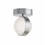 AFX Verona 5" Wide LED Semi-Flush Globe Ceiling Fixture Satin Nickel