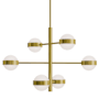 AFX Verona 30" Wide Pendant Light Antique Brass
