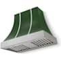 AGA Cascade Series 600 CFM 36 Inch Wide Wall Mounted Range Hood with 3 Speeds and Dishwasher Safe Filters Cornwall Green
