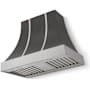 AGA Cascade Series 600 CFM 36 Inch Wide Wall Mounted Range Hood with 3 Speeds and Dishwasher Safe Filters Slate