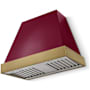 AGA Euclid Series 600 CFM 36 Inch Wide Wall Mounted Range Hood with 3 Speeds and Push Button Controls Cranberry