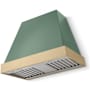 AGA Euclid Series 600 CFM 36 Inch Wide Wall Mounted Range Hood with 3 Speeds and LED Lights Mineral Green