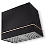 AGA Loge Series 600 CFM 36 Inch Wide Wall Mounted Range Hood with 3 Speeds and LED Lights Matte Black