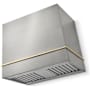 AGA Loge Series 600 CFM 120 V 36 Inch Wide Wall Mounted Range Hood with Push Button Controls Stainless Steel