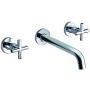 ALFI brand 1.2 GPM Bridge Wall Mounted Widespread Bathroom Faucet Polished Chrome