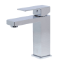 ALFI brand Square Single Lever Bathroom Faucet Polished Chrome