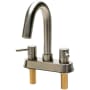 ALFI brand 1.2 GPM Centerset Bathroom Faucet Brushed Nickel
