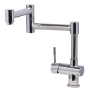 ALFI brand 1.8 GPM Deck Mounted Retractable Kitchen Faucet Polished Stainless Steel