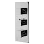 ALFI brand Concealed 3-Way Thermostatic Valve Shower Mixer with Square Knobs Polished Chrome
