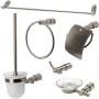 ALFI brand 6 Piece Bathroom Accessory Set Brushed Nickel