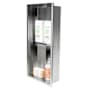 ALFI brand 12" x 24" Stainless Steel Recessed Shower Niche with Vertical Double Shelf Polished Stainless Steel
