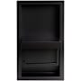 ALFI brand Recessed Euro Toilet Paper Holder with Shelf Black