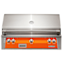 Alfresco 93,300 BTU 42 Inch Wide Liquid Propane Built-In Grill with 5 Burners and EZ-Lift™ Hood Assist Luminous Orange